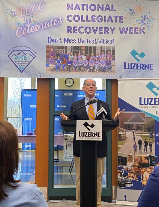 John W. Cosgrove speaks at the AREI celebration